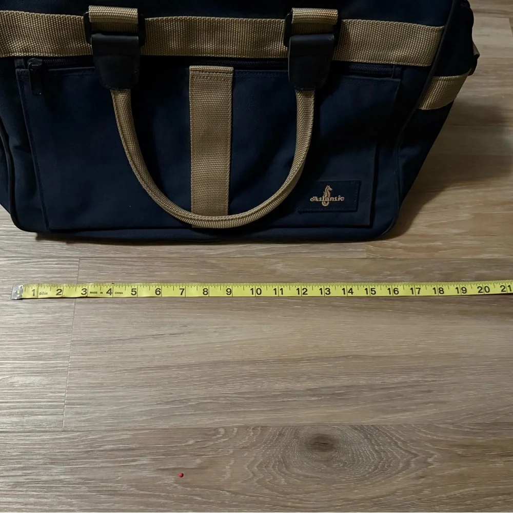 Atlantic| Vintage Navy and Tan Carry On Bag